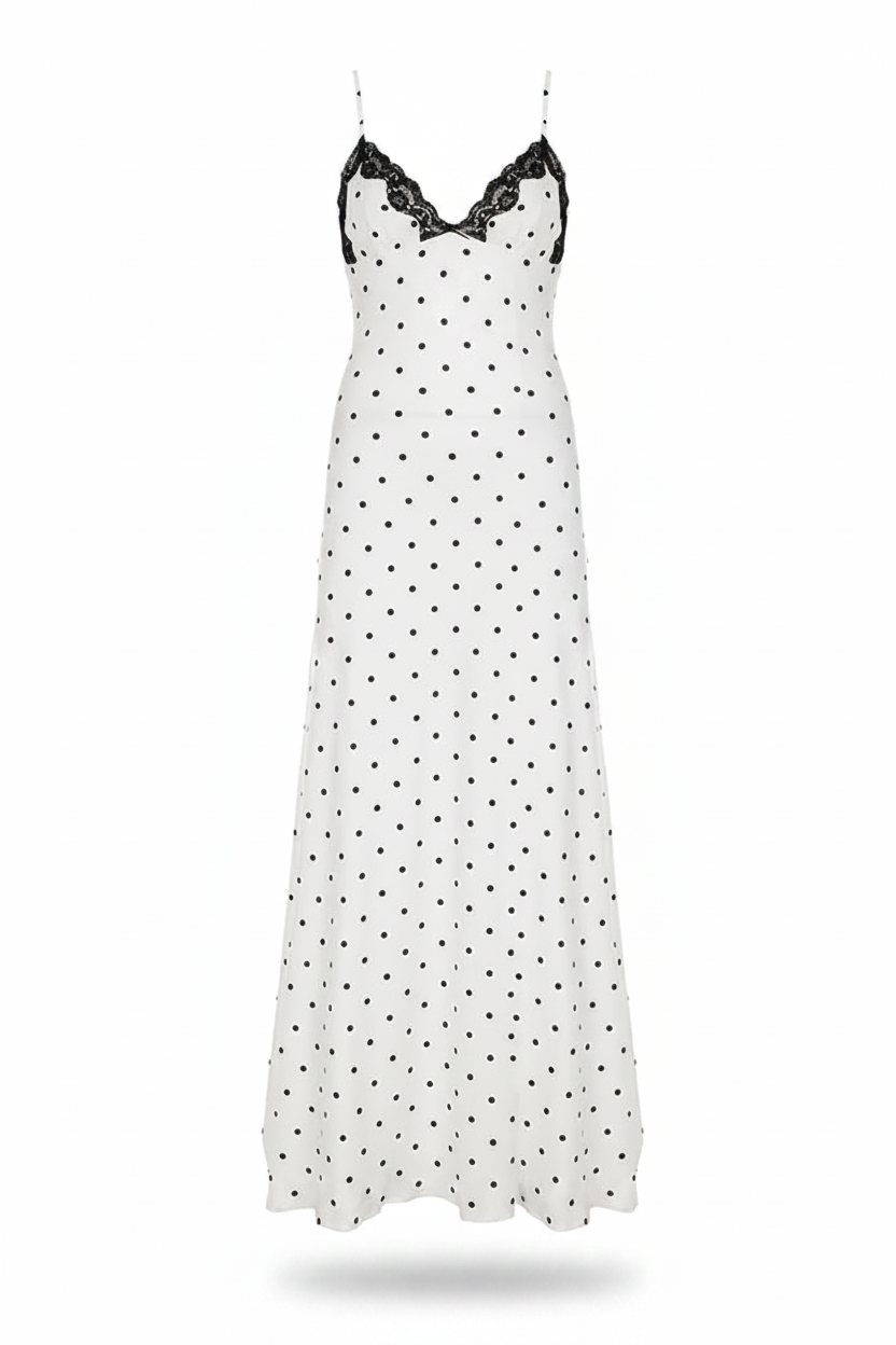 Tossy Lace Patchwork Maxi Dress | Backless V-Neck High Waist Contrast Gown