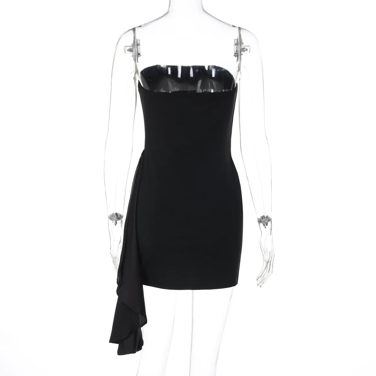 Strapless Satin Bodycon Mini Dress | Backless Pencil Party Dress