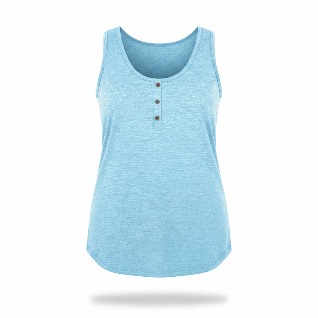 Plus Size Button Detail Tank Top | Sleeveless Elegant Camisole 0XL-8XL