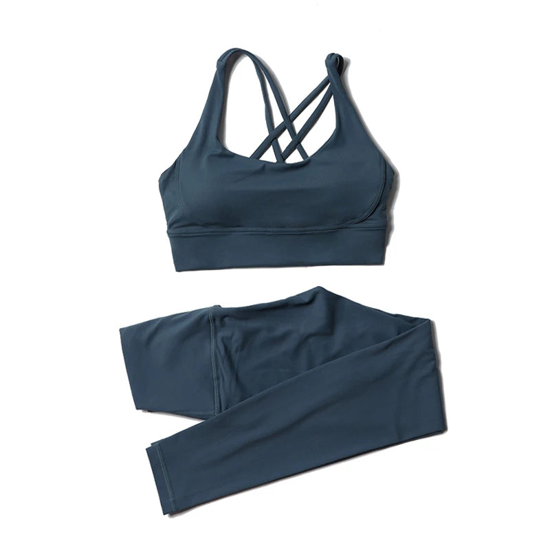 2-Piece Nylon Yoga Set | Breathable Quick-Dry Sportswear