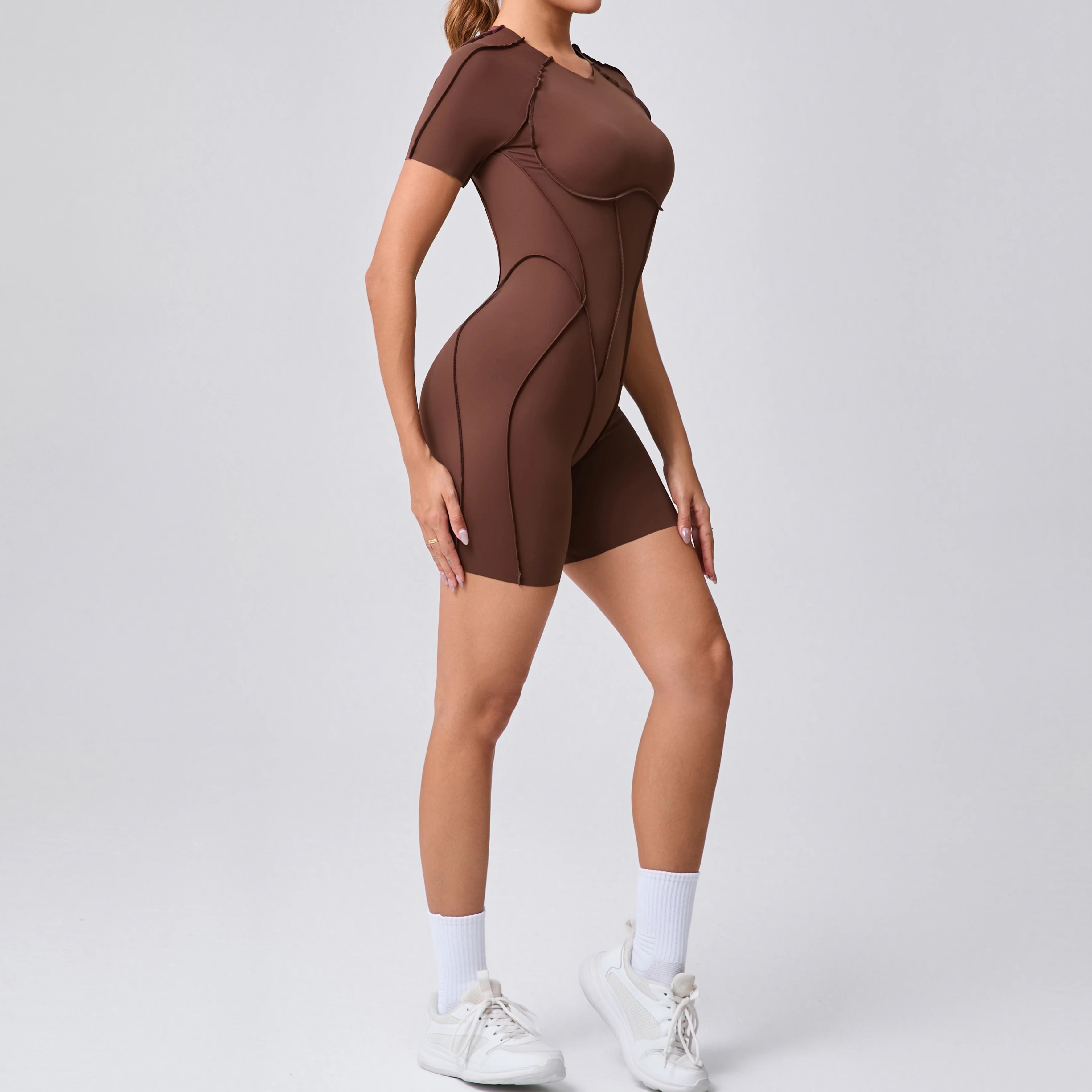Backless Scrunch Booty Yoga Jumpsuit | Women's Fitness Gym Overalls