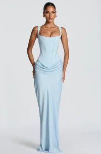 Square Neck Halter Pleated Backless Bodycon Mini Dress