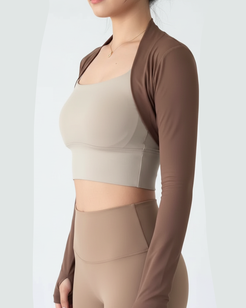 Chest Cushion Long Sleeve Sports Top - Side